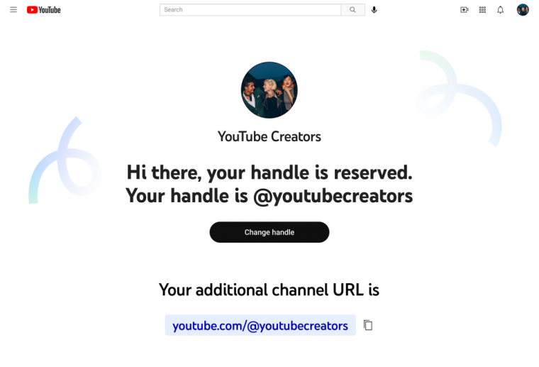 youtube handle example